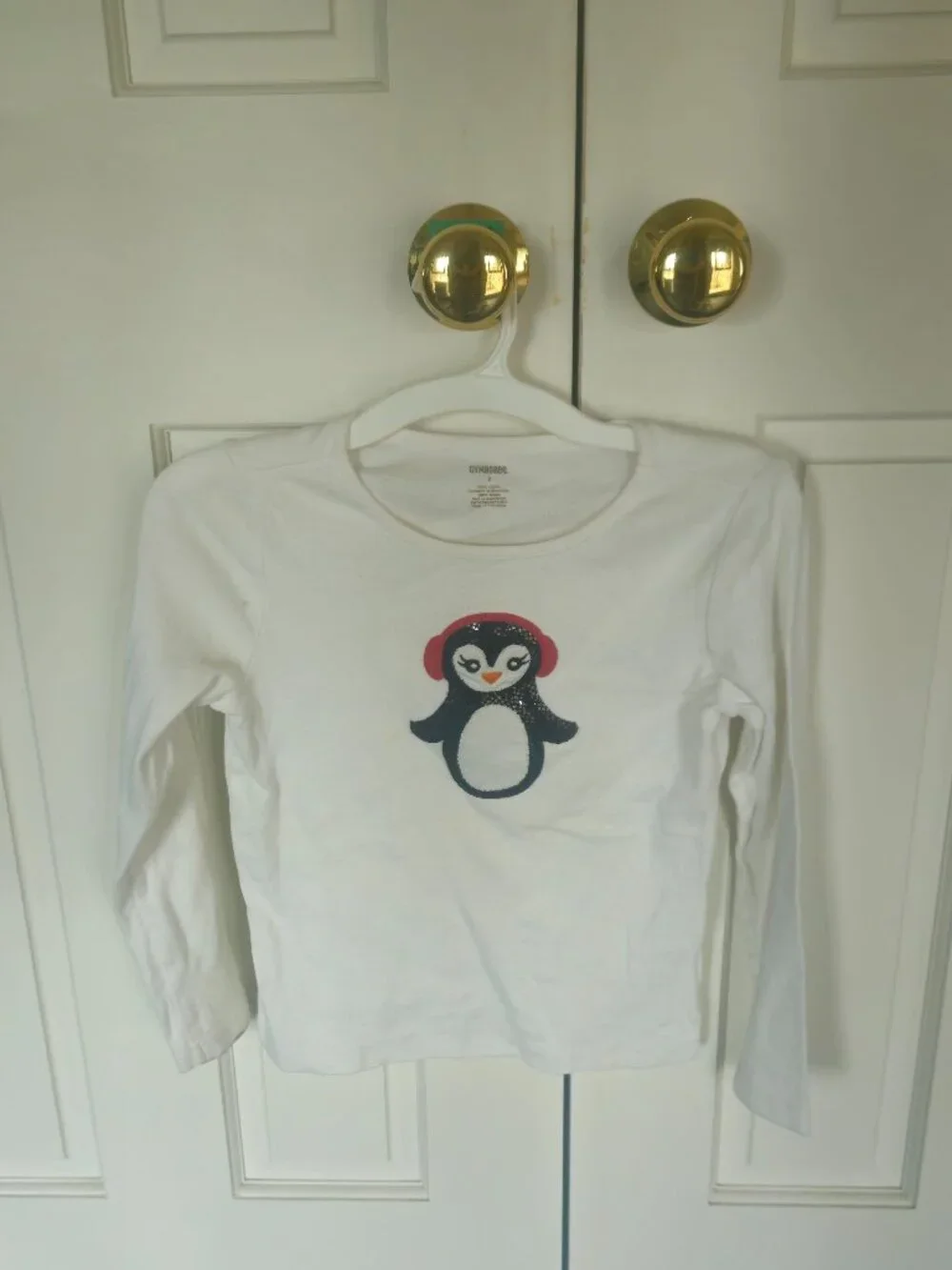 Gymboree Size 7 White Penguin Top